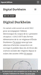 Mobile Screenshot of digitaldurkheim.hypotheses.org