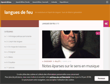Tablet Screenshot of languesdefeu.hypotheses.org