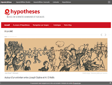 Tablet Screenshot of fr.hypotheses.org